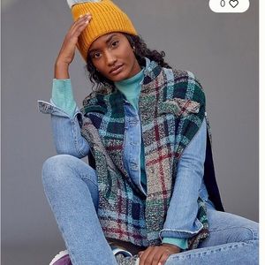 Anthropologie Davis Plaid Capelet